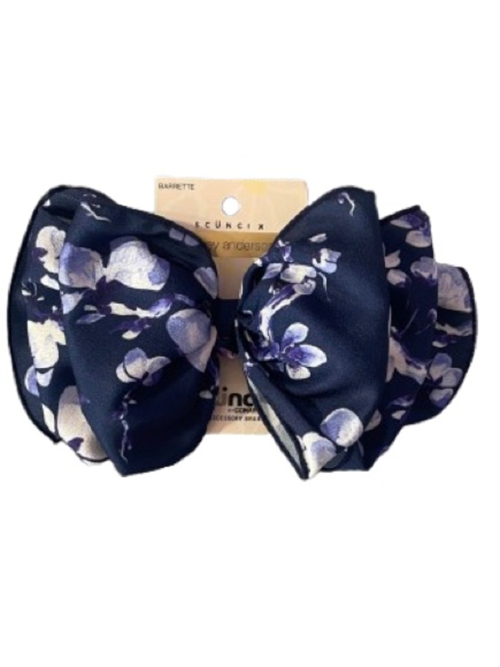 Scunci Navy and White Floral Hair Clip- NWT